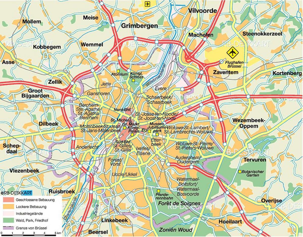 Bruxelas Estrada Mapa 
